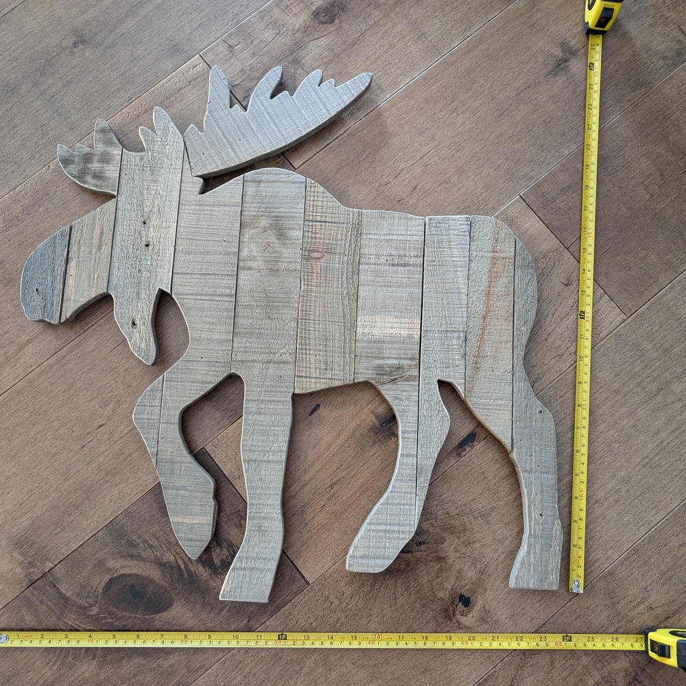 Rustic Moose Wall Decor in Brown - Picture 4 of 8